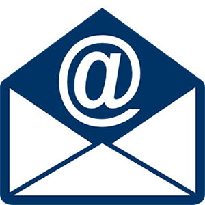 Illustration of an envelope with an @ symbol