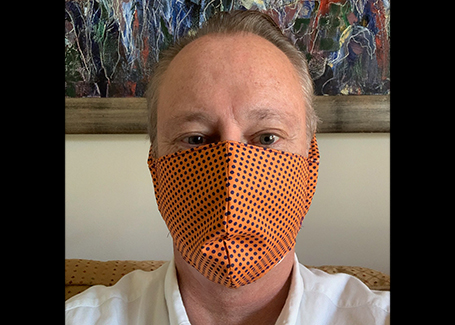 Man wearing a face mask.