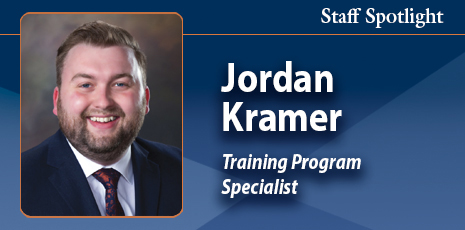 Staff Spotlight, Jordan Kramer, Training Program Specialist 
