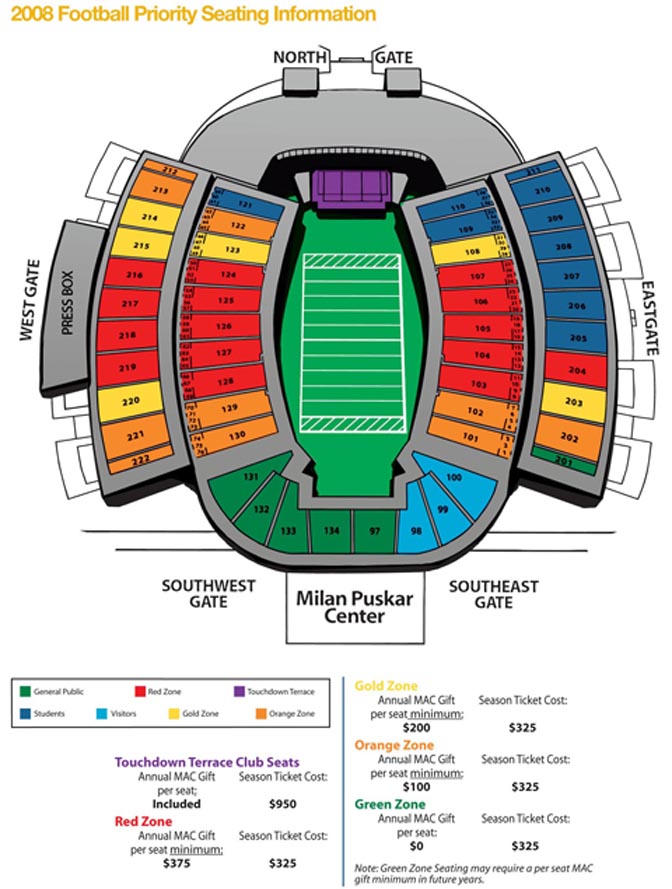Auburn Stadium Chart