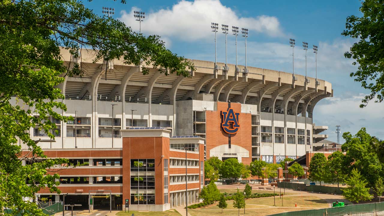 Outside view of Jordan-Hare