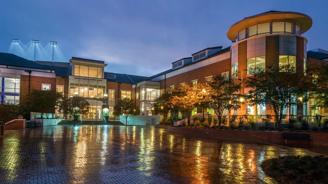 Outside view of the Melton Student Center