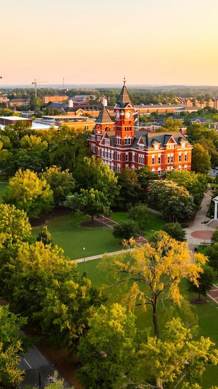 aerial view of Samford Hall