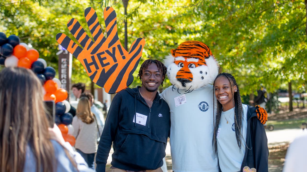 Students with mascot