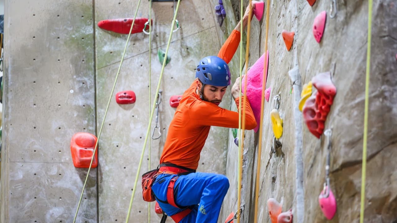 Rec center climbing wall