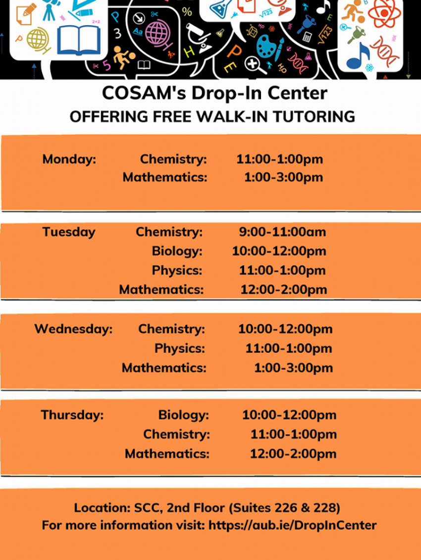 Fall 2024 Tutoring Schedule