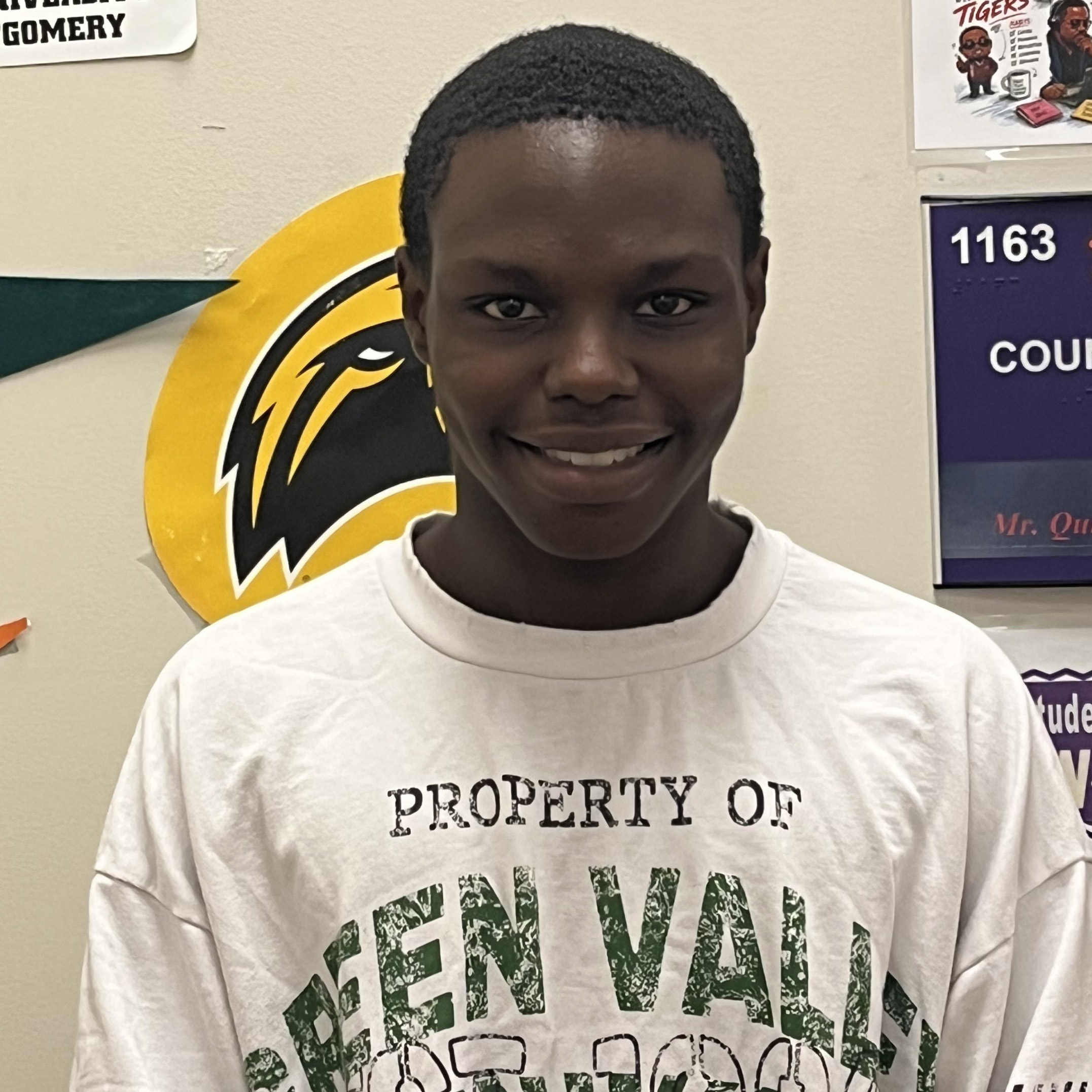 A headshot of high school student Jeremiah Logwood.