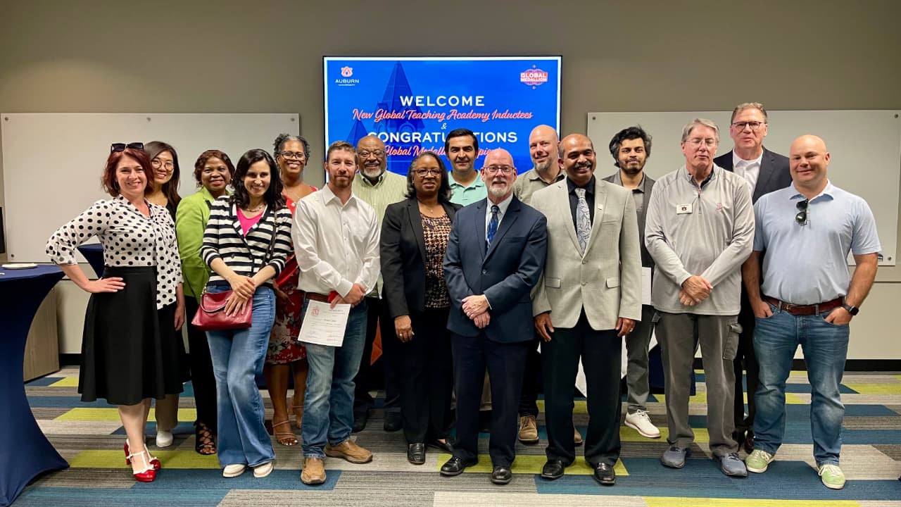 Global Teaching Academy 2024 induction ceremony photo of inductees.