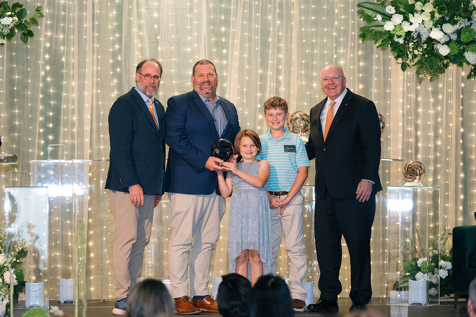 Faculty Awards 2025 honoree Brian Delaney and family