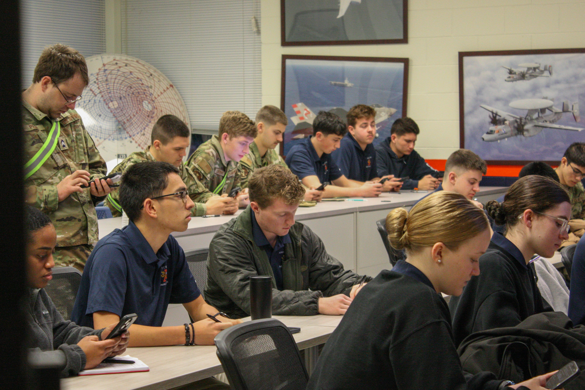 Cadets running at PT.