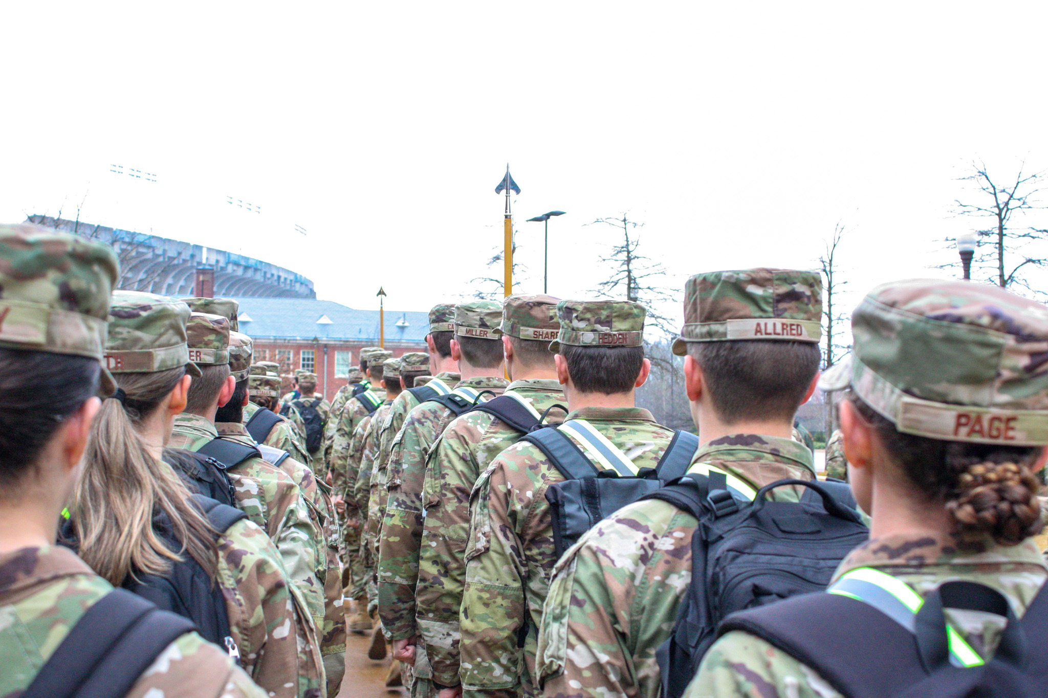 Cadets posing for a picture at llab.