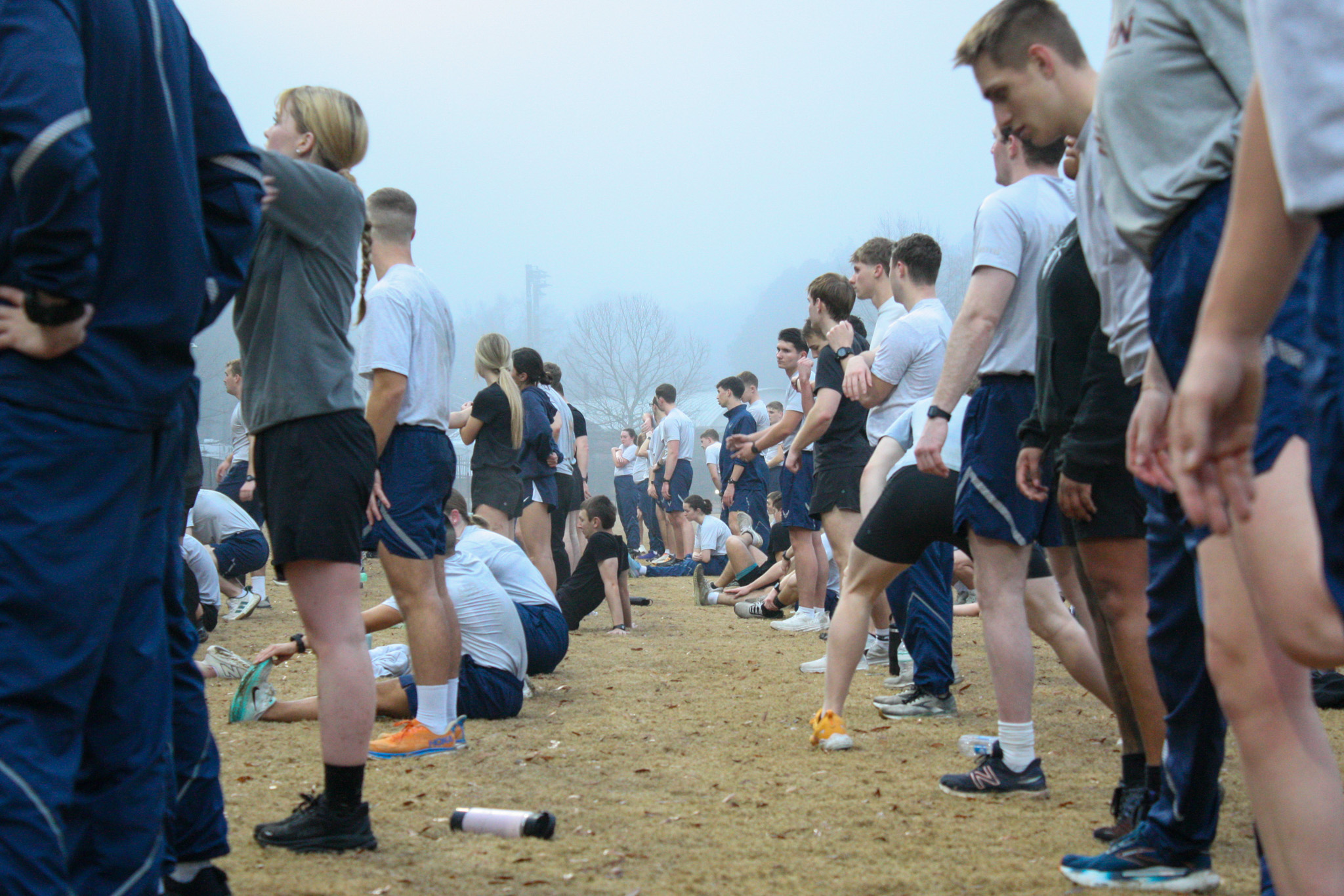 Cadets holding Aubie.