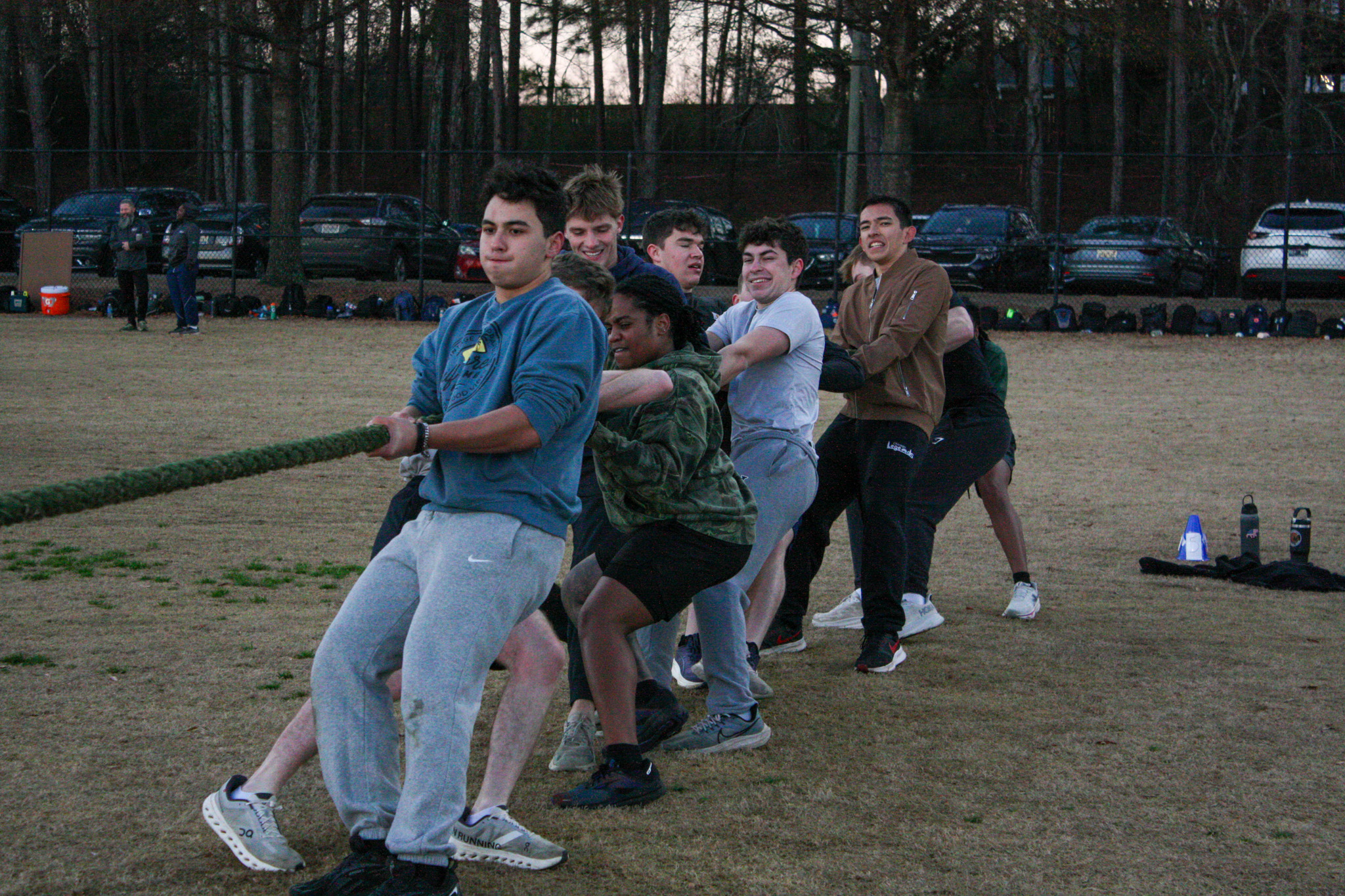 Cadets playing ping pong.