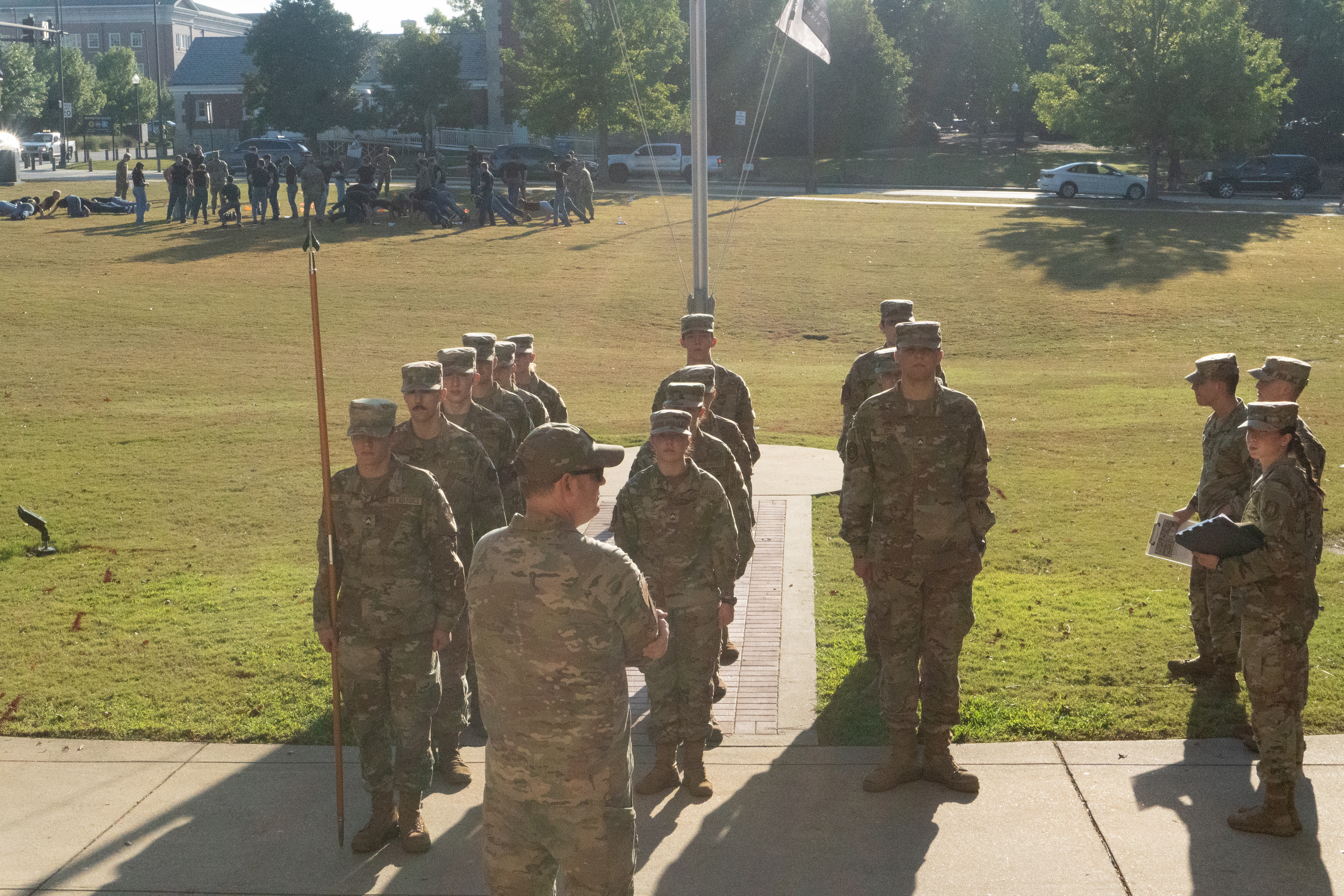 Cadets in formation.