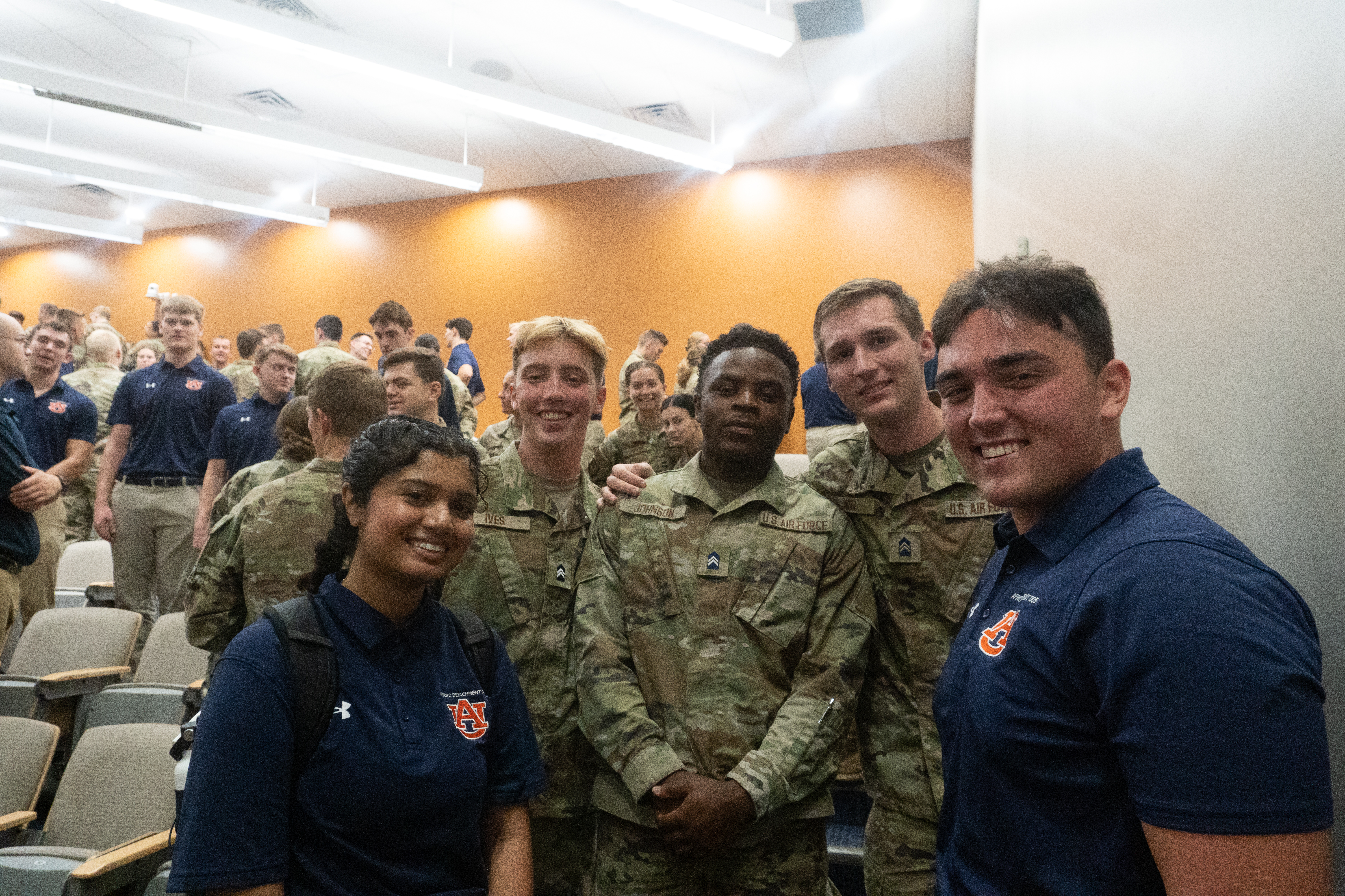 Cadets posing for a picture at llab.