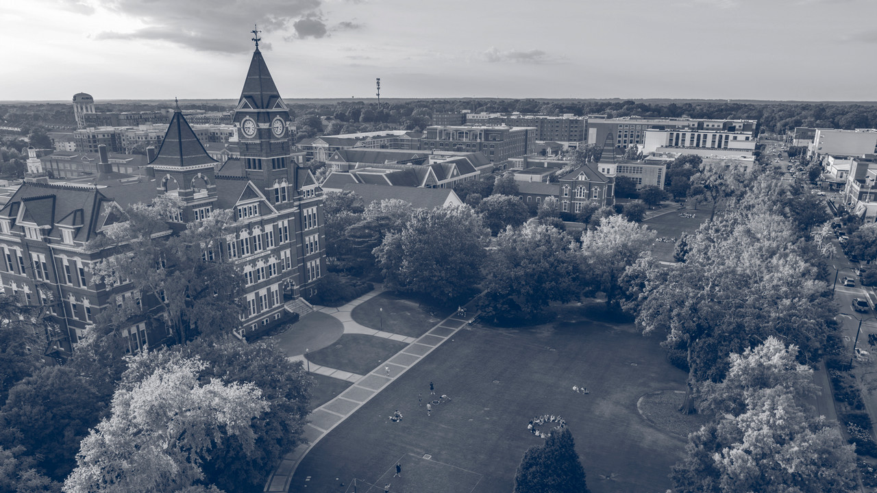 aerial of Samford Lawn