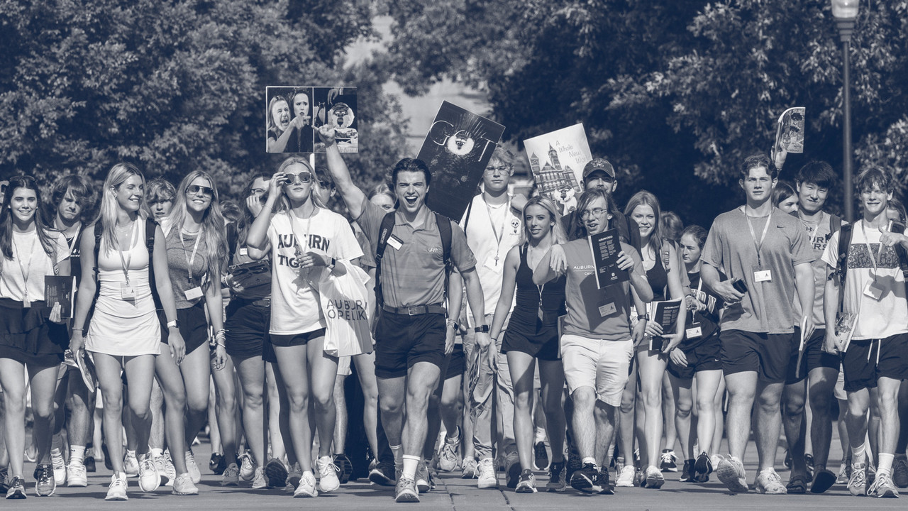students walking together at Camp War Eagle