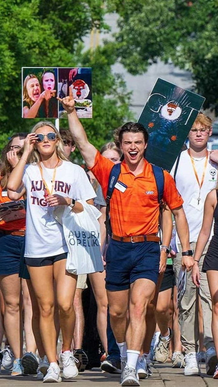 students walking together at Camp War Eagle