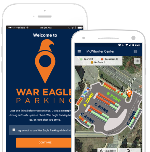 War Eagle Parking app screenshot