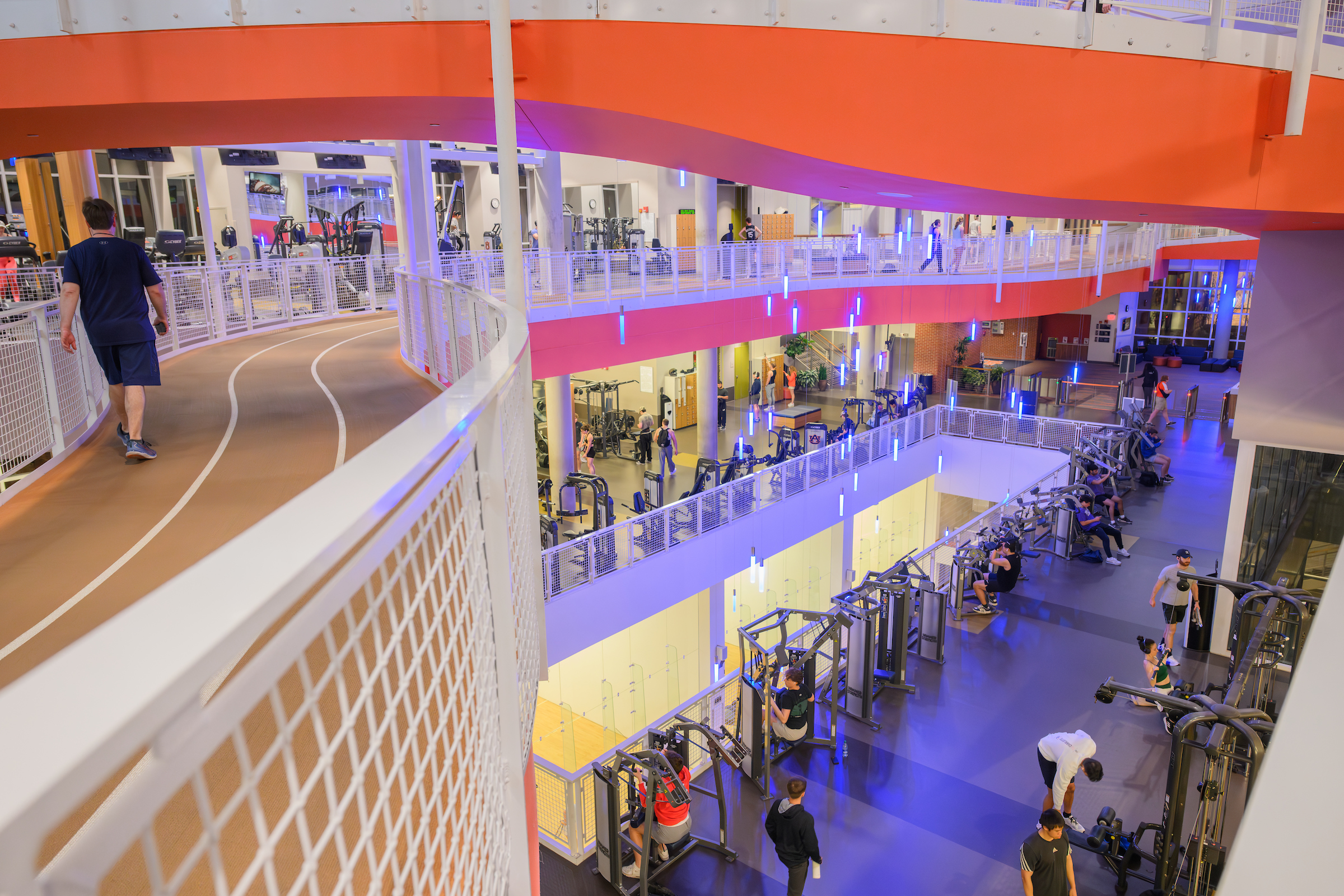 recreation and wellness center track and exercise equipment