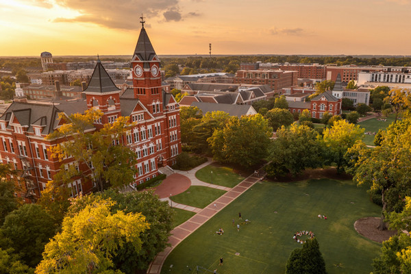 aerial view of Samford Hall