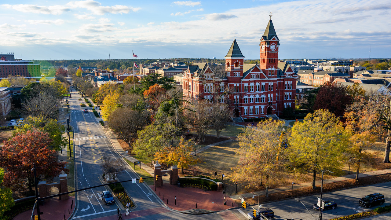 aerial of Samford Hall