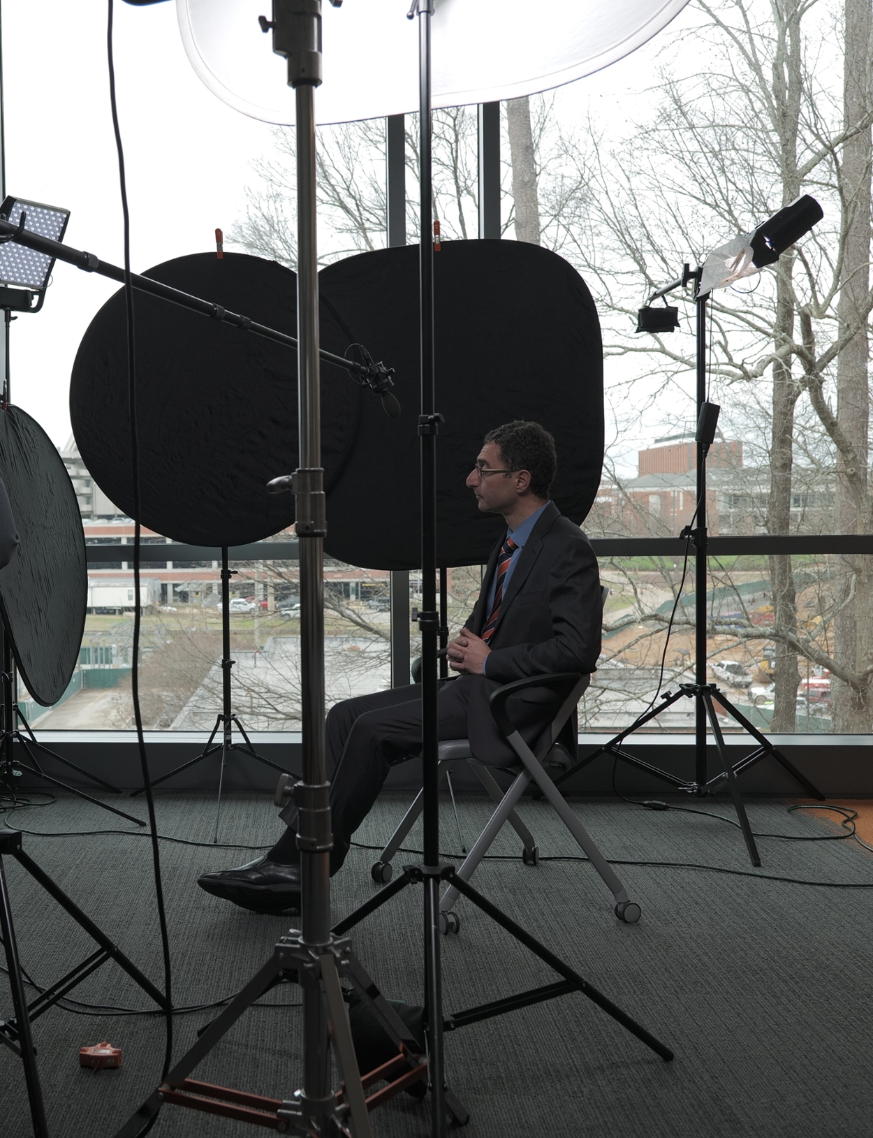 Filming in the Leach Science Center