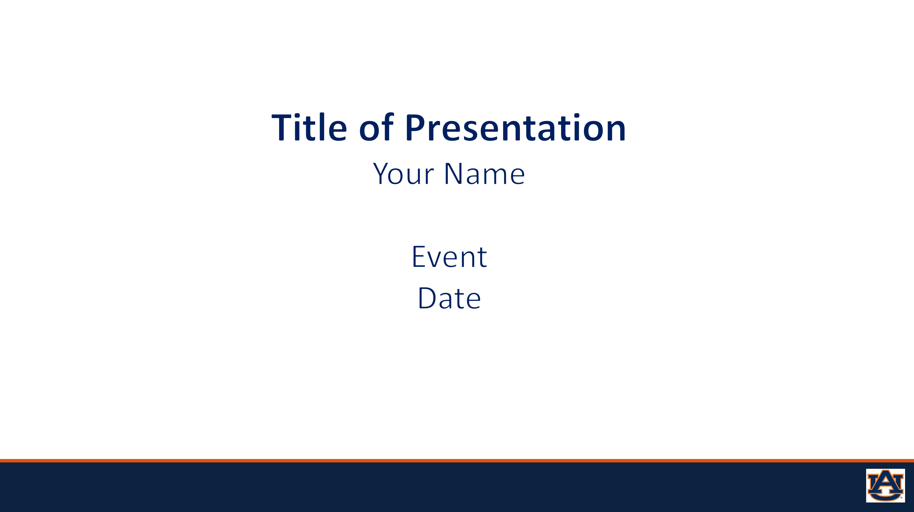 PowerPoint Template with Presentation Title and Name Goes Here