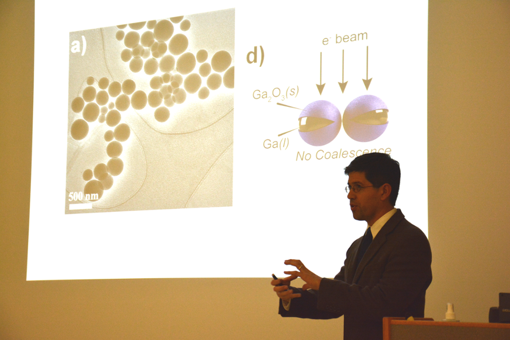 Dr. Stephen Maldonado speaks at Auburn University during a Chemistry  Colloquium. 