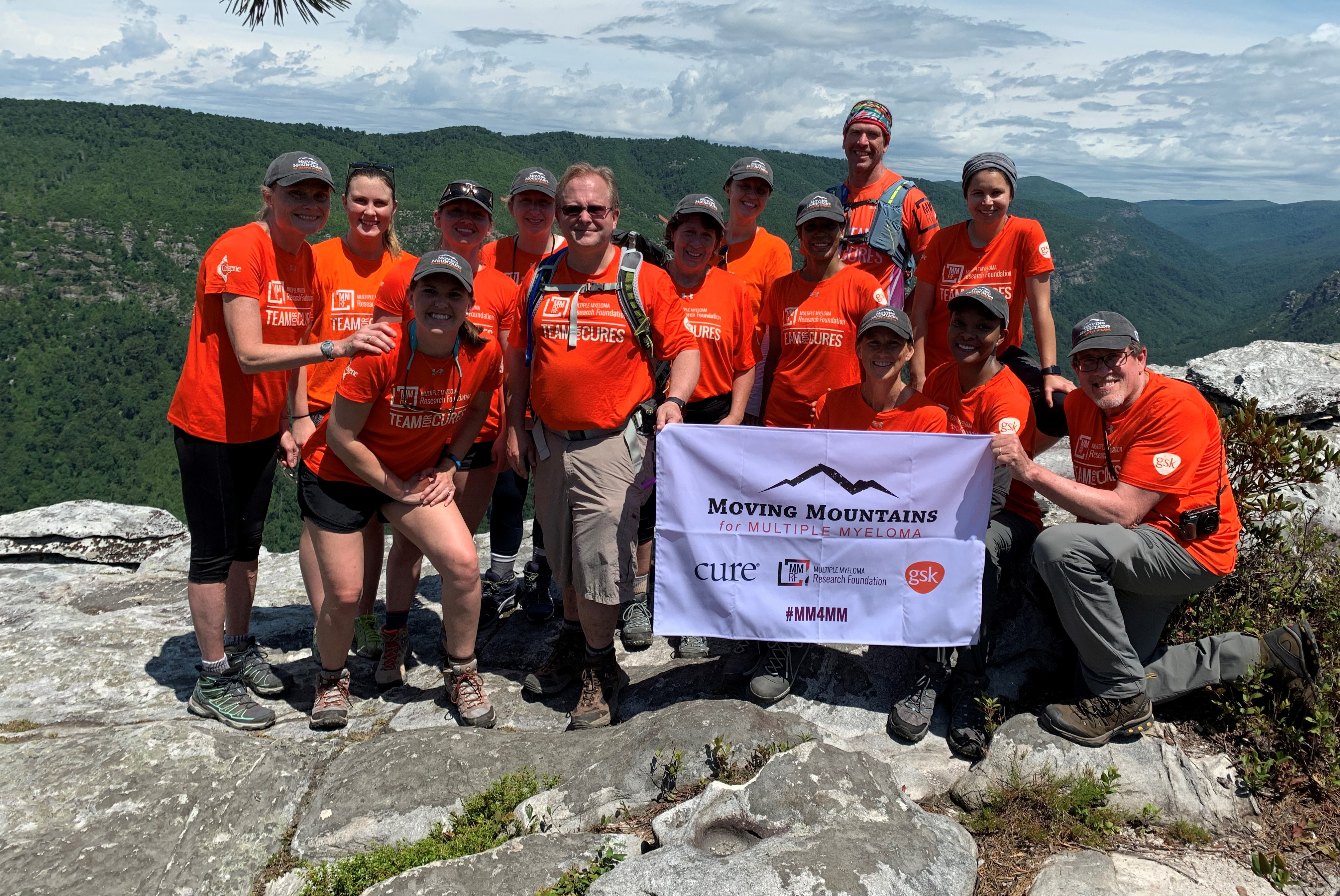 Meredith with the team of hikers who will all participate in Moving Mountains for Multiple Myeloma in Iceland to raise awareness of this disease. 