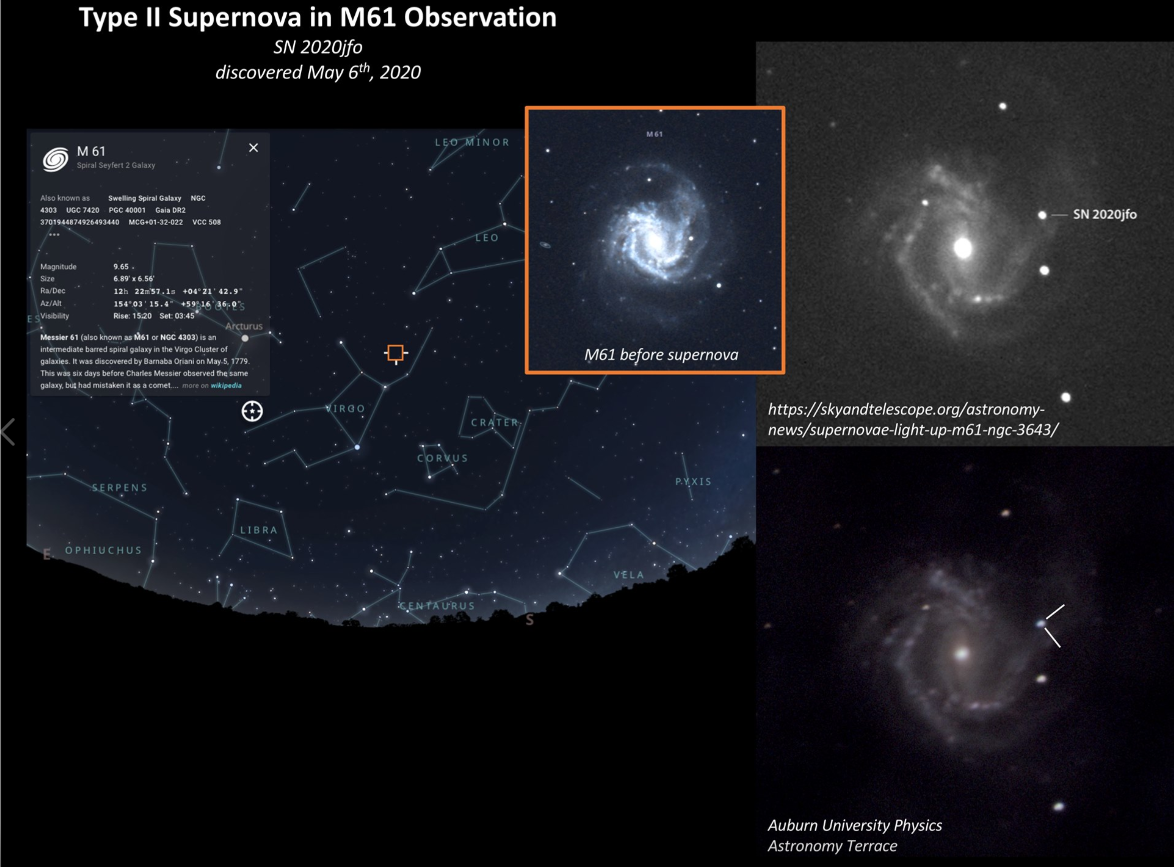 Department of Physics Captures Photos of Supernova 2020jfo 