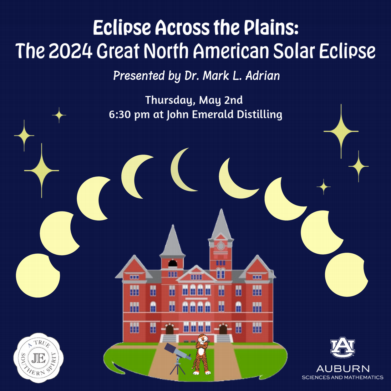Joins us for the Eclipse Across the Plains - Science Café on May 2 at 6:30 p.m.