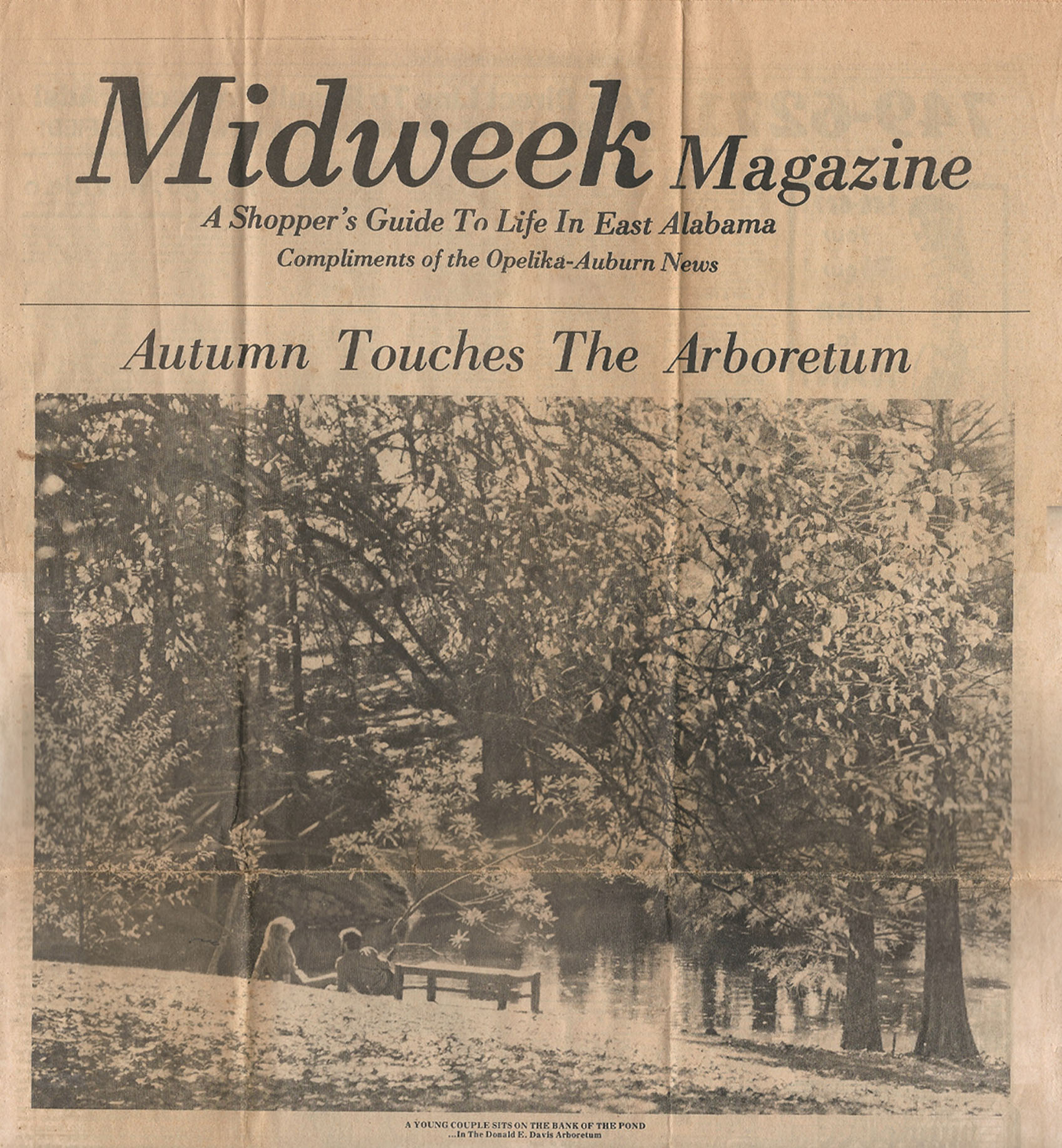 Newspaper from 1983 featuring Fall in the Arboretum