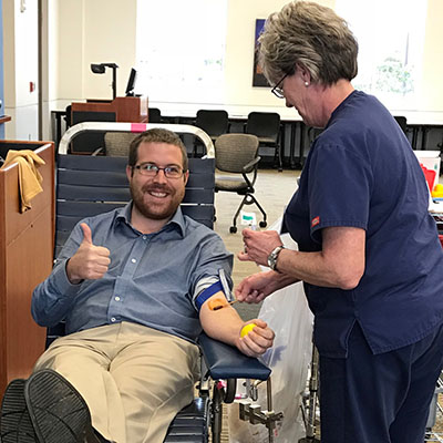 Donors at an OIT Blood Drive