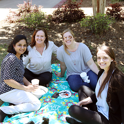 Staff members enjoying the picnic during OIT's Employee Appreciation Day