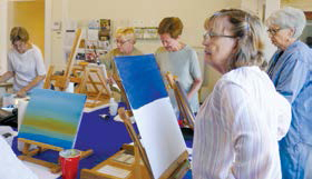 Old people painting
