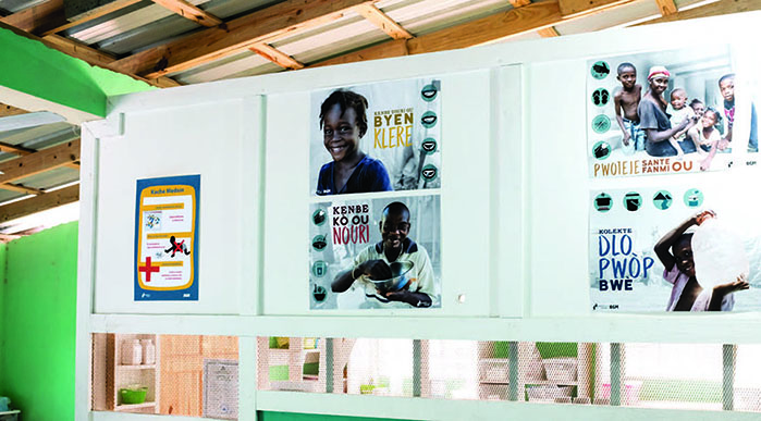 Posters that were hung in the Hope Center Clinic in Haiti