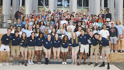 Photo of Honors College students and others