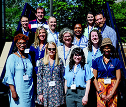 GULF SOUTH SUMMIT Executive Committee: Back left to right – Tim Stewart and Rachel Snoddy; third row left to right – Candice Salyers, Sarah Becker, Urkovia Andrews, Josh Podvin; second row left to right – Hollie Cost, Ashley Cochrane, Keller Hawkins; first row left to right – Jocelyn Vickers (chair), Karen Rankin, Taylor Morrison, Whitney Lee