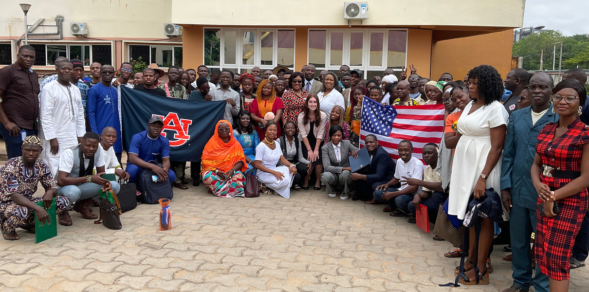 Local participants of the STEP program in Cotonou, Benin.