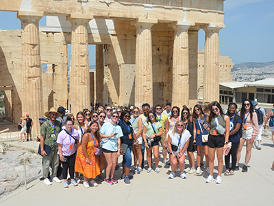Students visiting Acropolis