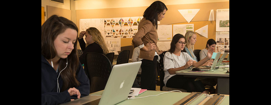 Students in a classroom with instructor