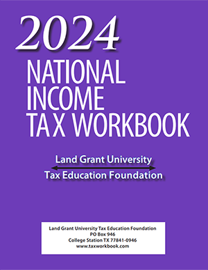 2024 National Income Tax Workbook Cover