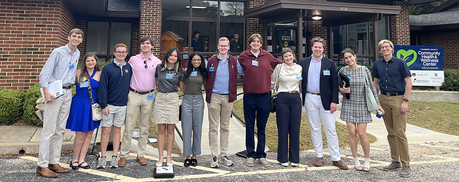 Blackburn Institute students from The University of Alabama at the Chambers County Community Health and Wellness Center. 