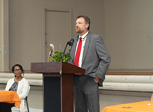 Rodney Granec giving a speech at the Greene County Health and Wellness Grand Opening Event 