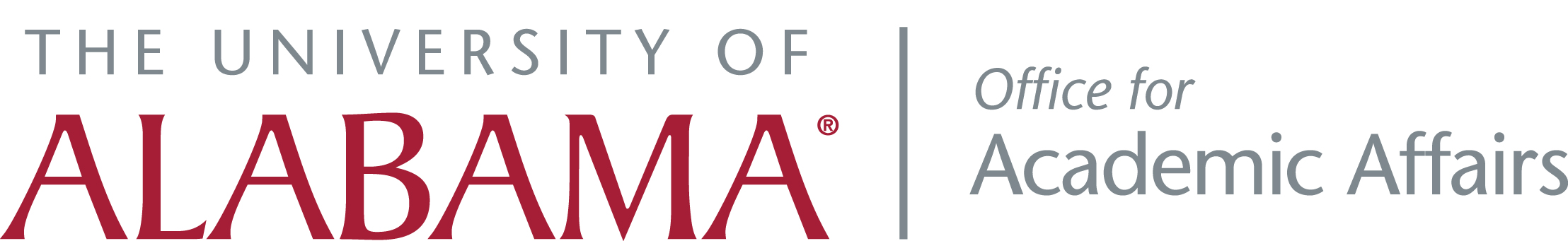 University of Alabama Office for Academic Affairs graphic logo