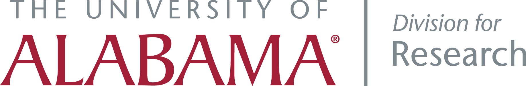 University of Alabama Division for Research graphic logo