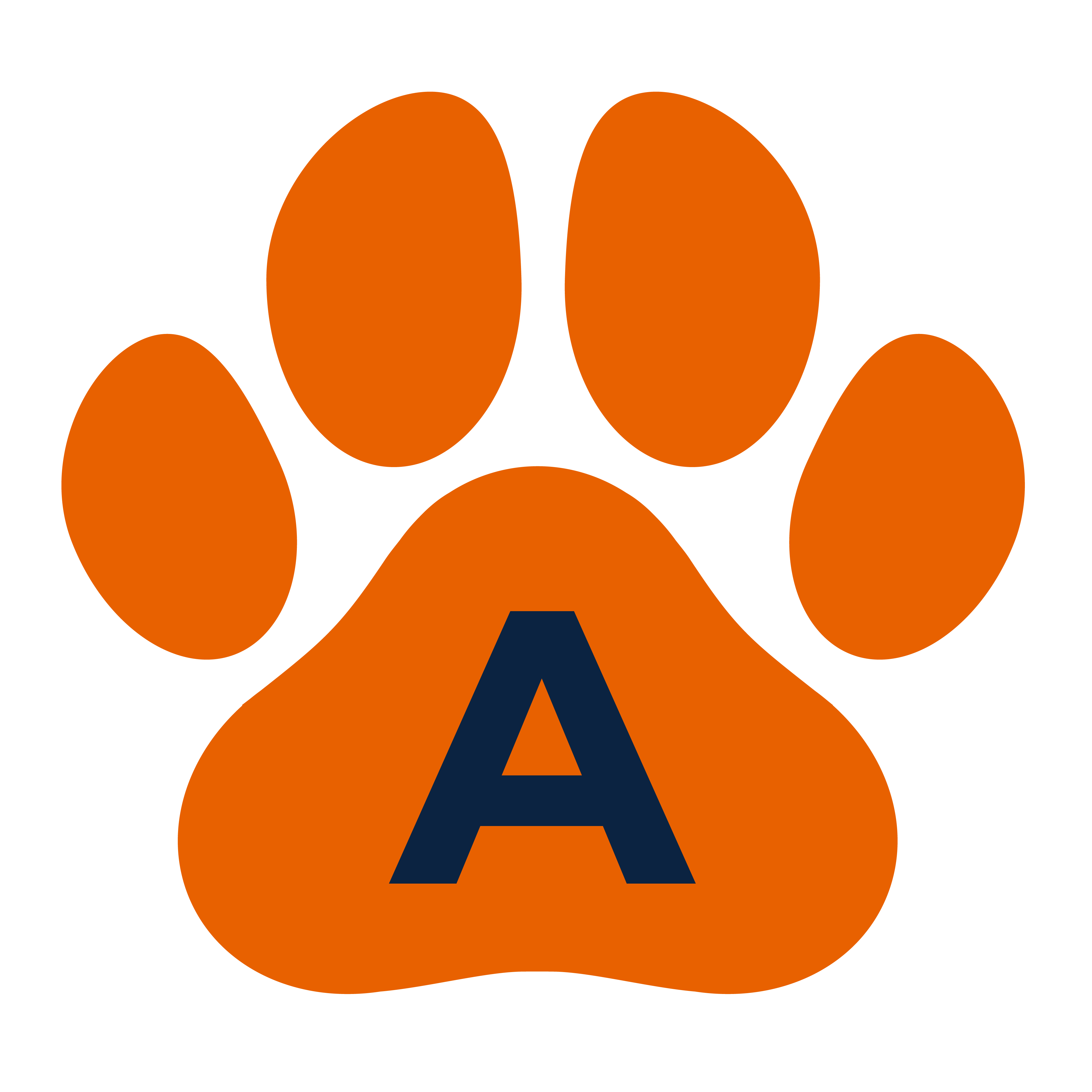 Letter a of PAWS logo